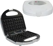 Electric Waffle Machine Belgian Waffle Maker 2-Slice Waffle Iron Double-Sided Uniform Heating for Fluffy Golden Waffles, Paninis, Hash Browns 750W