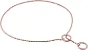 Alvalley Rose Gold Finish Snake Show Chain for Dogs Made of Solid Brass Thickness 1,8 mm x 16"