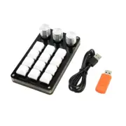 12Keys Programmable Keyboard with Knob Function Programming Macro Portable Macro