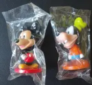 Kellogg’s Cereal Promo Disney Mickey And Goofy Bobblehead Figures, New 3"