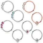 1,2mm Ear Piercing Ring Nose Ring Crystal Septum Daith Tragus Helix Fake Z489