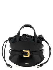 [Balmain] Balmain-Shuffle Borse A Mano Nero-Donna OS
