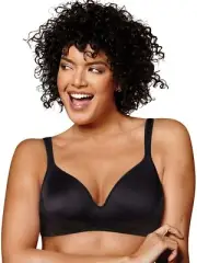 Playtex Love My Curves Side Smoothing Wirefree Bra US0002 Black Sz.38DD