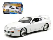 1:24 Brian's Toyota Supra A80 -- Gloss White -- Fast & Furious JADA