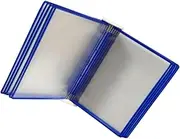 SEWACC Wall Mounted Document Display Rack Poles Document Wall Display Unit Portable Locator Monitor Folders Wall Mounted File Folder Bookends Rack Holder Tips Suspension Hang Fly Pvc Blue