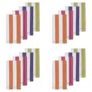 4x 4pc Porto Lola Polycotton Table Napkins Dining Serviette Set 45cm Assorted