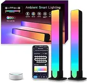 Smart LED Light Bars, 2 Pack 24cm RGBICWW WiFi Gaming Lights Ambient Lighting, TV Backlight Compatible with Alexa and Google Assistant