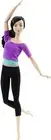 BARBIE Made to Move Purple Top Black Hair Posable Articulated Yoga Doll DHL84