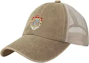 [Generic] National Emblem of Denmark Cowboy Mesh Baseball Cap for Danish Man Woman Outdoor Adjustable Denim Hat