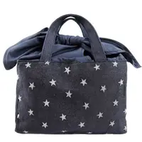 在飛比找森森購物網優惠-agnes b. 星星印紋帆布挷帶手提包(海軍藍)