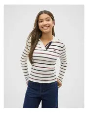 [Seed Heritage] Stripe Knit Top in Light Cream