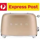 Smeg 50's Style Toaster 2 Slice Matte Champagne Genuine ITALY Designed - Express