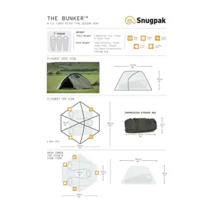 【二手免運】Snugpak Bunker 3P 軍綠 3人帳 帳篷 登山帳 贈地布