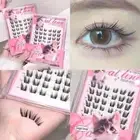 Volume Adhesive False Eyelashes Wispy Glue Free Fake Lashes Makeup