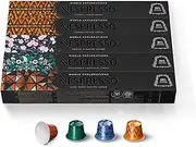 [Nespresso] Capsules Original Line, Morning Lungo Blends Variety Pack, Mild to Medium to Dark Roast Coffee, 50-Count Coffee Pods