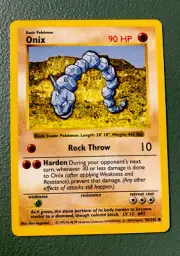 POKEMON Card Shadowless Mint Condition Vintage 1999 Base Set Onix 56/102 WOTC