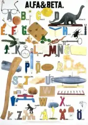ARTIST UNKNOWN Swedish Alphabet 39.5" x 27.5" Poster Contemporary Multicolor