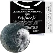 DETOX Cleansing and Makeup Remover Facial Mousse - Soothing and Detoxifying Oily Combination Skin Acne Blackheads - Vegetable Charcoal, White Clay, Rosemary, Vitamin E - Concentrated and Vegan