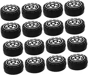 30pcs DIY Wheels for Car Wheels for Miniature Crafts Trucks Enhance Creativity Hand Skills Present Black