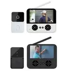 Outdoor Monitor Wireless Doorbell 4 3 Inch with Dual Power Supply Options