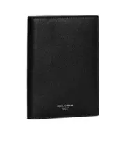 Dolce Gabbana Logo Stamp Passport Holder One size black