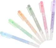 HOMSFOU 6pcs Dual Tip Highlighters Aesthetic Markers for Journaling Study Supplies Office Use Versatile for Back to School Essentials