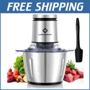 8-Cup Electric Food Processor - 600W Mini Chopper with Adjustable Speed