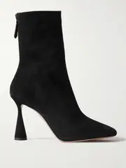 [Aquazzura] Aquazzura - Amore 95 Suede Ankle Boots - Black - IT42 IT 42 Black