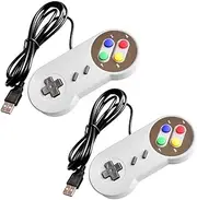 2PCs USB Gamepad Retro Gaming Joystick Wired Controller for Linux SNES Game PC NESPi RetroPie Windows Raspberry Pi 4B 3B+ 3B