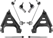 8pcs Front Axle Suspension Control Arm Ball Joint Stabilizer Link Tie Rod End Kits For Smart Fortwo W451 2007-2015