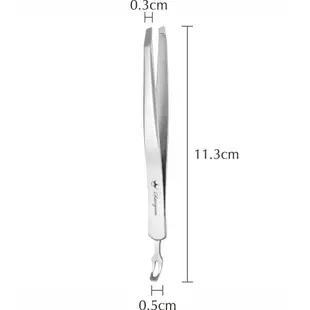 KRONEN 優質皇冠眉毛夾+刮粉刺棒 X-006 /粉刺痘痘刮棒工具【官方旗艦館】