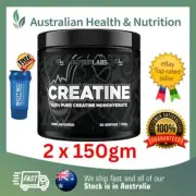 2 x FACTION LABS CREATINE MONOHYDRATE 150GM + FREE FAST SHIPPING & SHAKER
