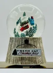 Glitterdome Snow Globe by Roman "Fresh Cut Christmas Trees"