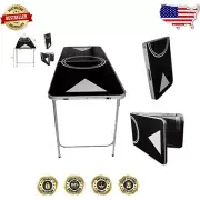 Regulation Size Beer Pong Table – Includes 6 Balls and Convenient Carrying Case