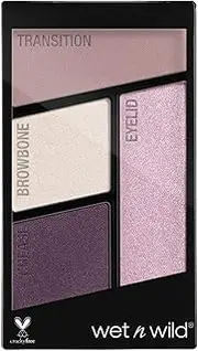 wet n wild - Colour Icon Eyeshadow Quads - Small Makeup Eyeshadow Palette with a Mix of Shimmering and Matte Finishes, Easy to Blend - Vegan - Petalette