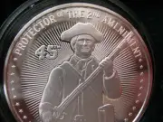 1-OZ.999 DONALD J TRUMP PROTECTOR OF 2ND AMENDMENT SILVER COIN LE # ON EDGE+GOLD