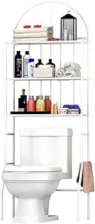 Washing Machine Rack Organizer Holder Stainless Steel Over Toilet Cabinet Shelving Kitchen Bathroom Space Saver Shelf-White