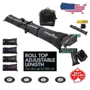 Innovative Roll Top Ski Bag with Boot Bag – Adjustable Fit for All Sizes