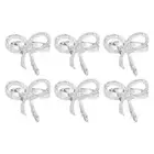 12Pcs Napkin Rings, Butterfly Table Napkin Holders Buckles for Decoration Silver