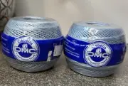 Lot of 2 DMC Cebelia 100% Cotton 3 Cord Crochet Thread Size 10 Color #800 Blue