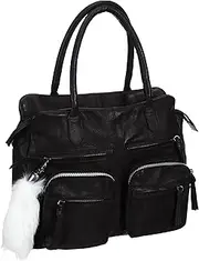 [PIECES] VUI Leather Bag 17042324, Women's Handbag, 37 x 32 x 11 cm (W x H x D)
