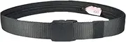 [Oiieco] Money Belt for Travel with Hidden Zipper Pocket, Black Adjustable Nylon Belt,Discreet Money Travel Belt,Security Money Belt Hidden Cash Belt for Secure Travel and Everyday Use, Black, 3.8 x 120