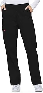Dickies Women's Signature Elastic Waist Scrubs Pant, White, 3X-Large