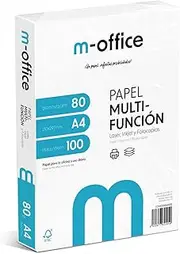 A4 Paper 80g Pack of 100 Sheets Multi-Function Paper for Inkjet and Laser Printers A4 Sheets 210 x 297 mm Ideal for Office and Home · m-Office (100 Sheets)