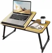 XICEN Laptop Desk for Bed or Couch, Lap Desk, Woking in Bed Desk, Home Office Desks, Breakfast Tray, Desk with Cup Holder, Laptop Stand for Bed, Fordable Legs Desk