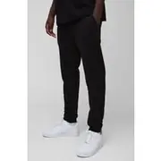 Mens Black 330GSM Skinny Fit Basic Jogger