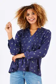 Lead Light Blouse--WIT-W6197WT