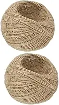 WOONEKY 2rolls Natural Jute Twine String DIY Jute String for Present Wrapping Crafts Rustic Decoration for Wrapping and Custom Projects