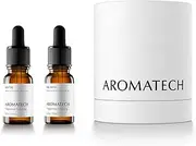 AromaTech Santal & The Hotel Set | Gift Set of Aroma Diffuser Essential Oils Blend of Santal Cardamom, Papyrus, Musk | The Hotel Peach, Red Rose, Pine - 10 Milliliter