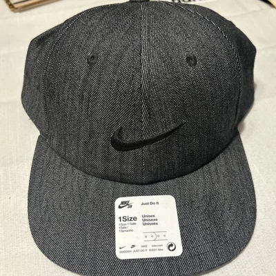 Nike SB Skateboarding Denim Cap/Hat Adult Unisex Black/Black